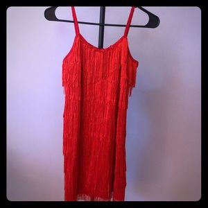RED flapper dress, Halloween, Costume